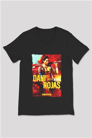 Far Cry Siyah Unisex V Yaka Tişört