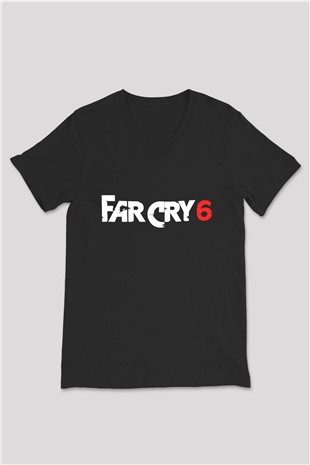 Far Cry Siyah Unisex V Yaka Tişört