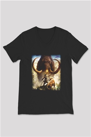 Far Cry Siyah Unisex V Yaka Tişört T-Shirt