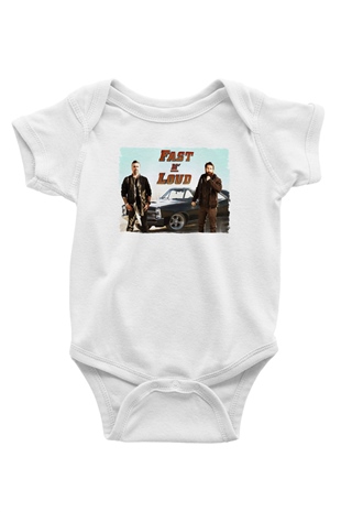 Fast N Loud Beyaz Bebek Body - Zıbın