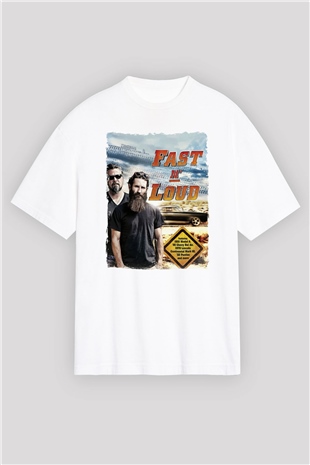 Fast N Loud Beyaz Oversize Tişört Oversize T-shirt