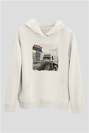 Faster Pussycat Baskılı Unisex Beyaz Hoodie