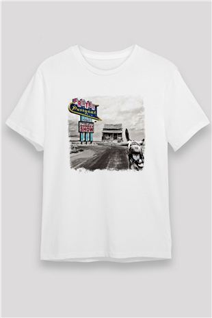 Faster Pussycat Baskılı Unisex Beyaz Tişört