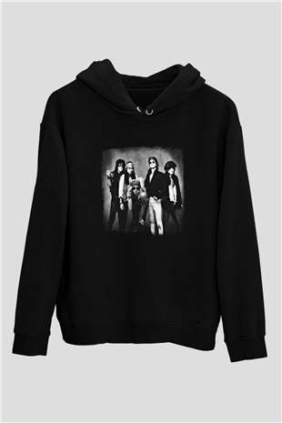 Faster Pussycat Baskılı Unisex Siyah Hoodie