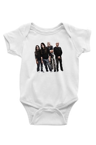 Fates Warning Baskılı Unisex Beyaz Bebek Body - Zıbın