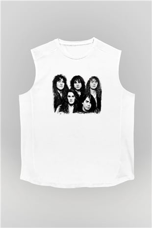 Fates Warning Baskılı Unisex Beyaz Kolsuz Tişört