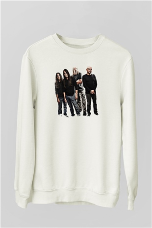 Fates Warning Baskılı Unisex Beyaz Sweatshirt