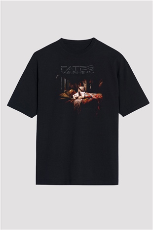 Fates Warning Baskılı Unisex Siyah Oversize Tişört - Tshirt