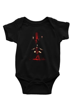 Fear Baskılı Siyah Bebek Body - Zıbın