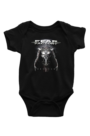 Fear Factory Baskılı Siyah Bebek Body - Zıbın