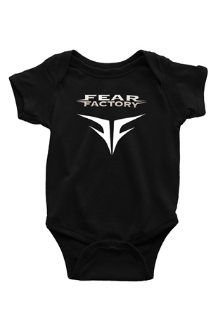 Fear Factory Baskılı Siyah Bebek Body - Zıbın