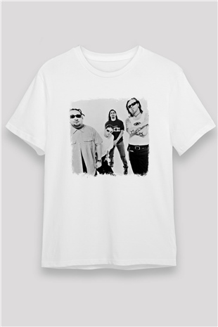 Fear Factory Baskılı Unisex Beyaz Tişört