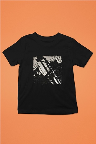 Fear Factory Baskılı Unisex Siyah Çocuk Tişört