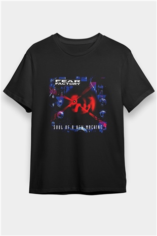 Fear Factory Baskılı Unisex Siyah Tişört