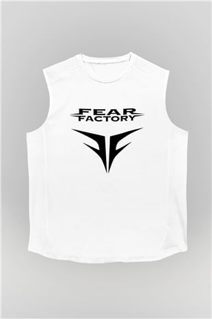Fear Factory Beyaz Unisex Kolsuz Tişört