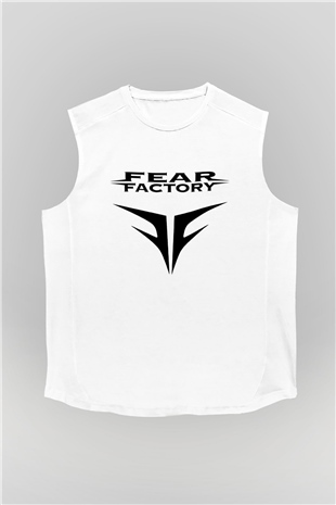 Fear Factory Beyaz Unisex Kolsuz Tişört