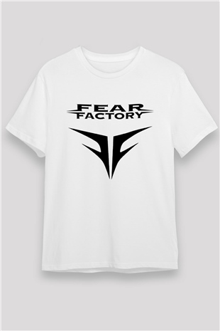 Fear Factory Beyaz Unisex Tişört T-Shirt - TişörtFabrikası