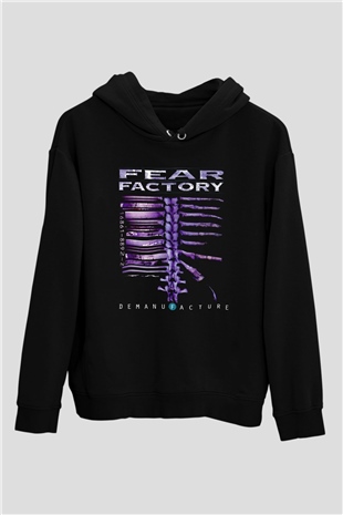 Fear Factory Siyah Unisex Kapüşonlu Sweatshirt