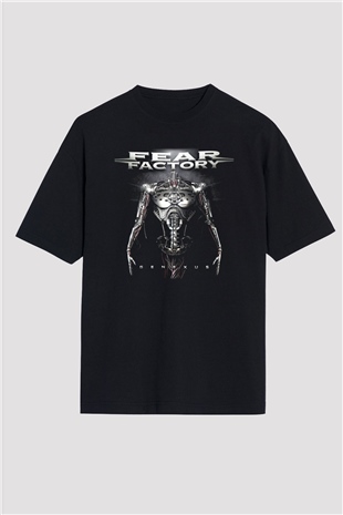 Fear Factory Siyah Unisex Oversize Tişört T-Shirt