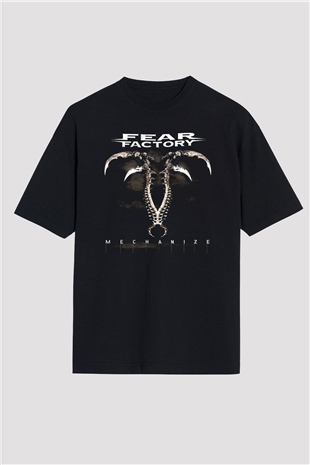 Fear Factory Siyah Unisex Oversize Tişört T-Shirt