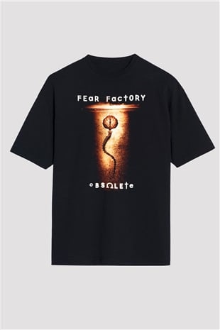 Fear Factory Siyah Unisex Oversize Tişört T-Shirt
