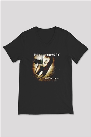 Fear Factory Siyah Unisex V Yaka Tişört