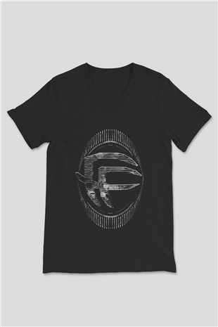 Fear Factory Siyah Unisex V Yaka Tişört T-Shirt