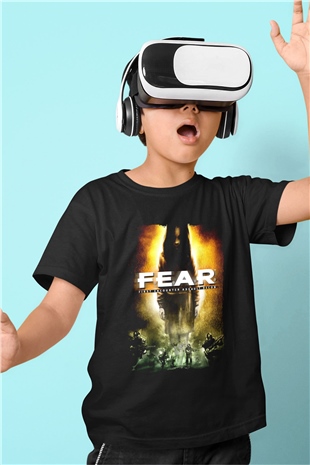 Fear Siyah Unisex Çocuk Tişört