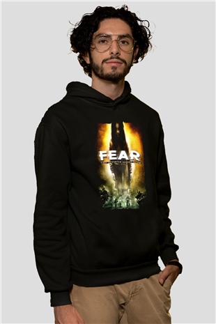 Fear Siyah Unisex Hoodie