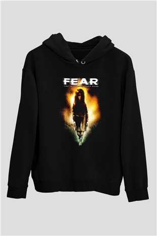 Fear Siyah Unisex Hoodie
