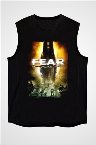 Fear Siyah Unisex Kolsuz Tişört