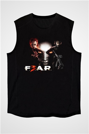 Fear Siyah Unisex Kolsuz Tişört