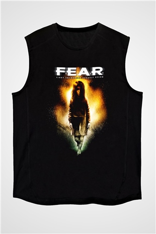Fear Siyah Unisex Kolsuz Tişört
