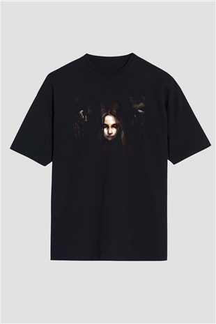 Fear Siyah Unisex Oversize Tişört T-Shirt