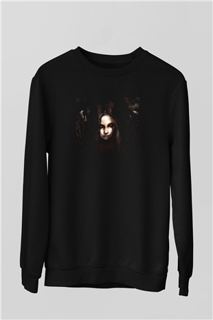 Fear Siyah Unisex Sweatshirt