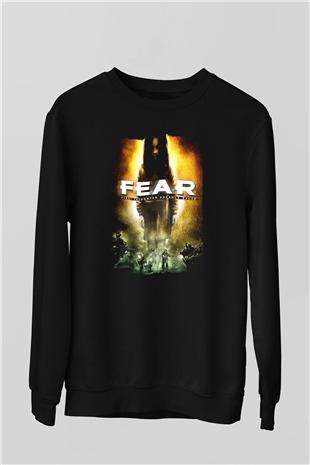 Fear Siyah Unisex Sweatshirt