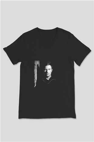Fedde Le Grand Baskılı Unisex Siyah V Yaka Tişört