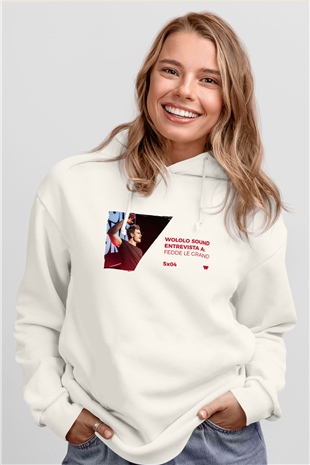 Fedde Le Grand Beyaz Unisex Kapüşonlu Sweatshirt