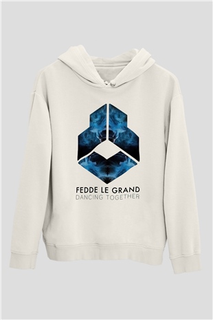Fedde Le Grand Beyaz Unisex Kapüşonlu Sweatshirt