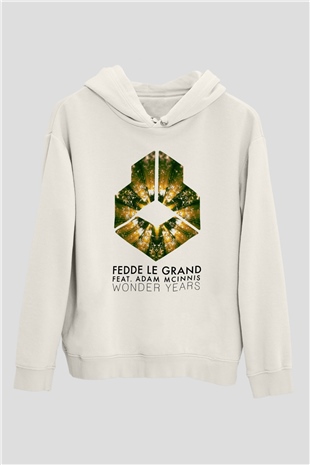 Fedde Le Grand Beyaz Unisex Kapüşonlu Sweatshirt