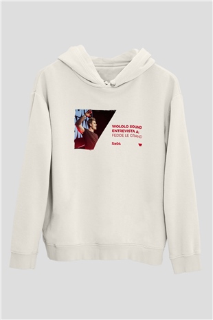 Fedde Le Grand Beyaz Unisex Kapüşonlu Sweatshirt