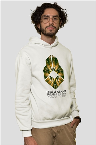 Fedde Le Grand Beyaz Unisex Kapüşonlu Sweatshirt