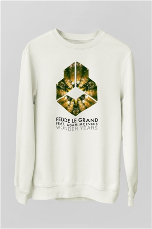 Fedde Le Grand Beyaz Unisex Sweatshirt