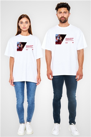 Fedde Le Grand Beyaz Oversize Tişört Oversize T-shirt - TişörtFabrikası