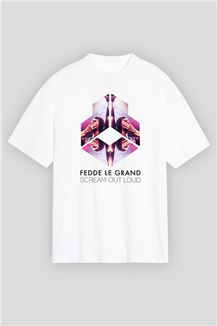 Fedde Le Grand Beyaz Oversize Tişört Oversize T-shirt - TişörtFabrikası
