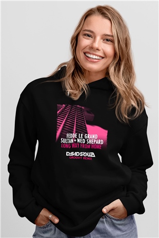 Fedde Le Grand Siyah Unisex Kapüşonlu Sweatshirt