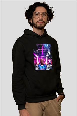 Fedde Le Grand Siyah Unisex Kapüşonlu Sweatshirt