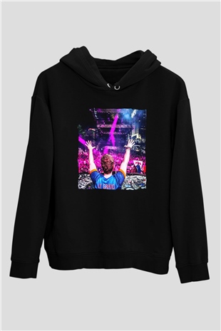Fedde Le Grand Siyah Unisex Kapüşonlu Sweatshirt
