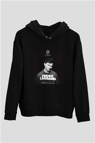 Fedde Le Grand Siyah Unisex Kapüşonlu Sweatshirt
