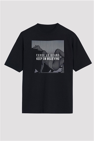 Fedde Le Grand Siyah Unisex Oversize Tişört T-Shirt